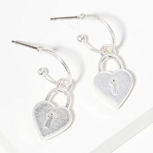 Heart Locket Huggie Hoops